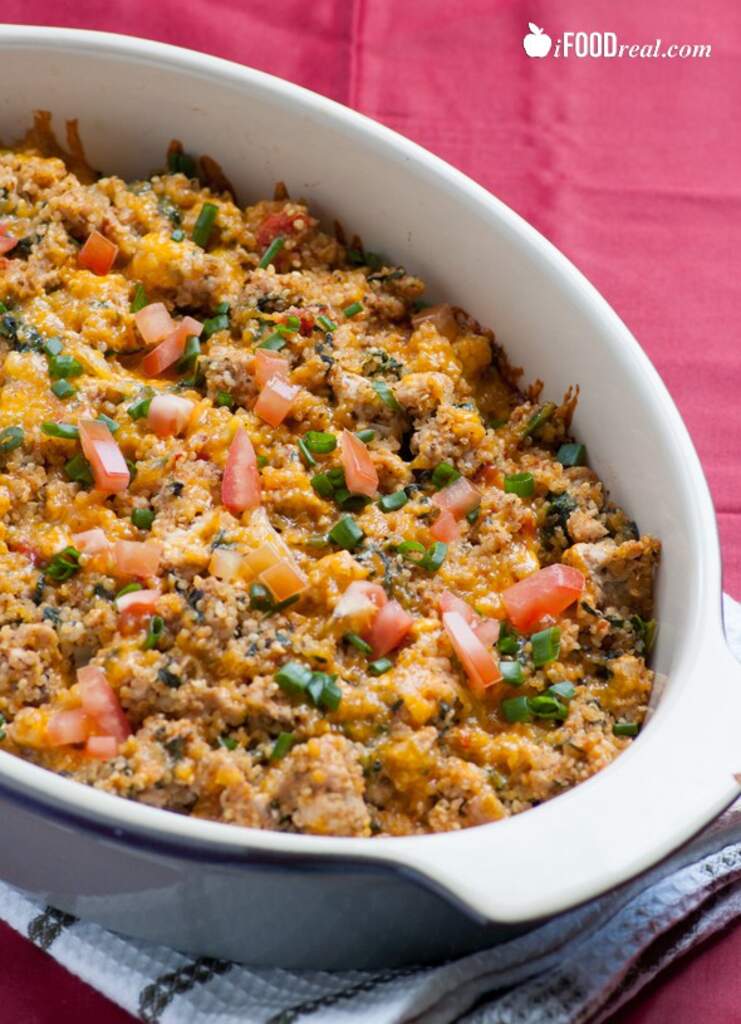 Leftover Thanksgiving Turkey Quinoa Casserole